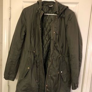 Army green coat